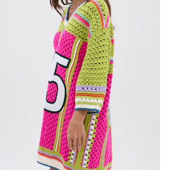 COURTSIDE OR SEASIDE CROCHET JERSEY DRESS - Picture 8 of 11